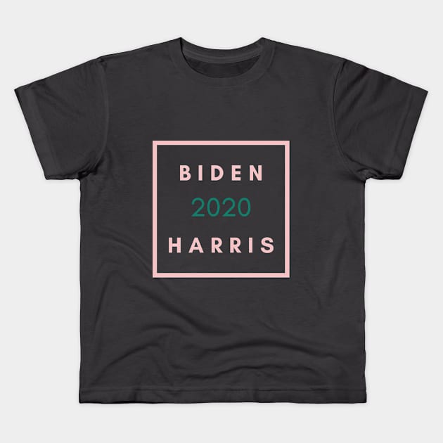 Biden Harris 2020 AKA BH2020 Pink + Green T-Shirt Kids T-Shirt by ShopFreeThePeople